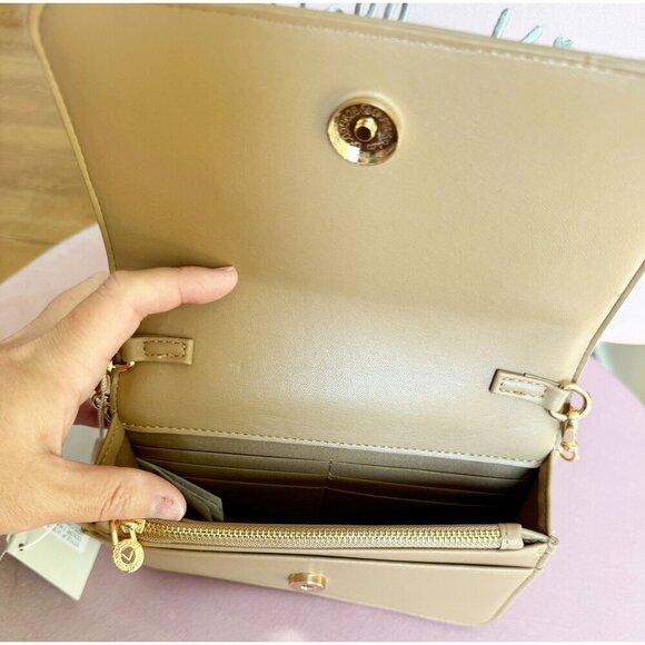 Valentino Orlandi Tan & Gold Hardware Chain Crossbody Bag NWT - Picture 8 of 10